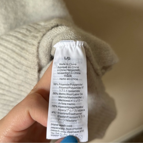 Madewell | Women's Bartlett V-Neck Pullover Sweater Coziest Yarn Heather Smoke L - Picture 6 of 11